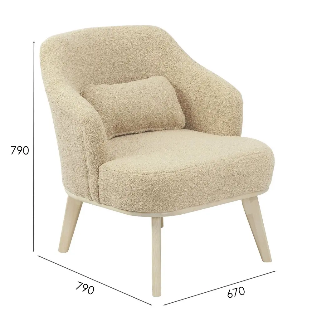 Кресло отдыха Комфорт-5 Низкая спинка (Бежевый) (EL)