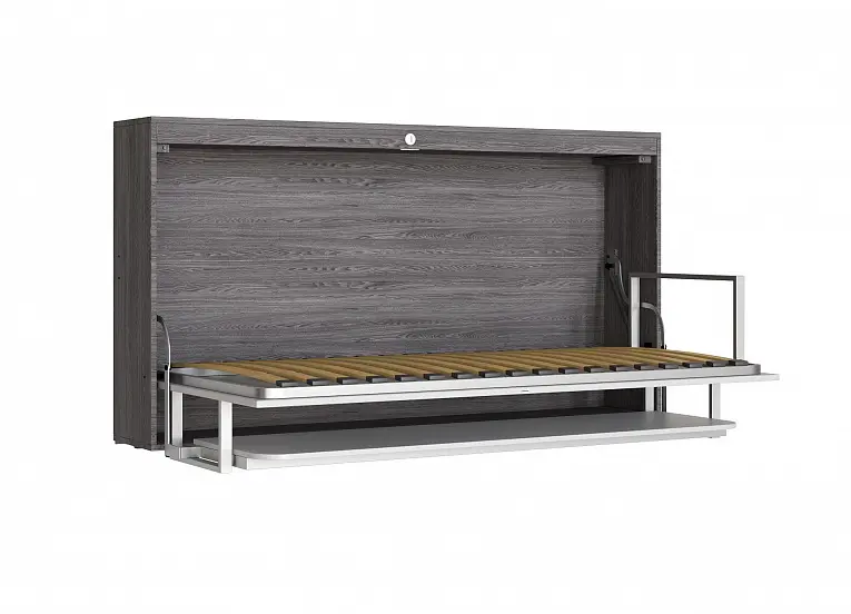 Детская мебель-трансформер с кроватью-столом и двумя шкафами черный ясень / перламутр 