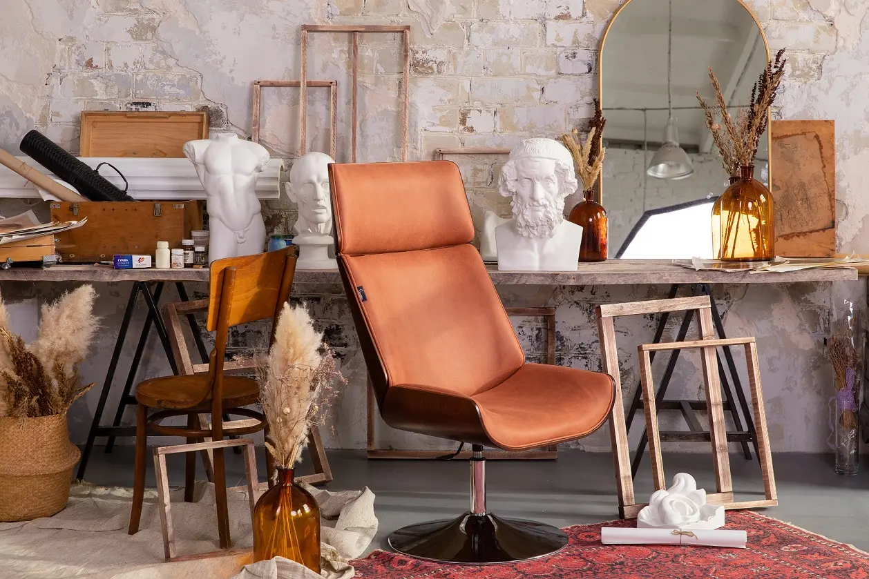 Кресло  Оксфорд-1 (Вишня/Премьер 19 бирюза) GT