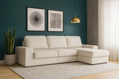 Альма угловой диван-кровать (Белый)