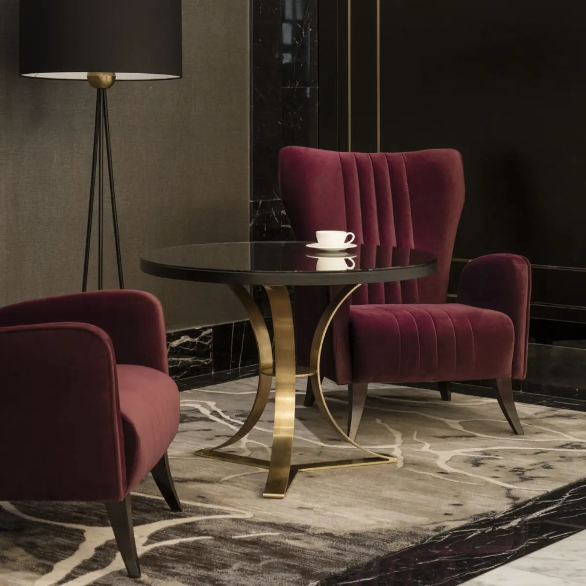 Кресло Брион Cиний массив бука/Selesta (MAI)