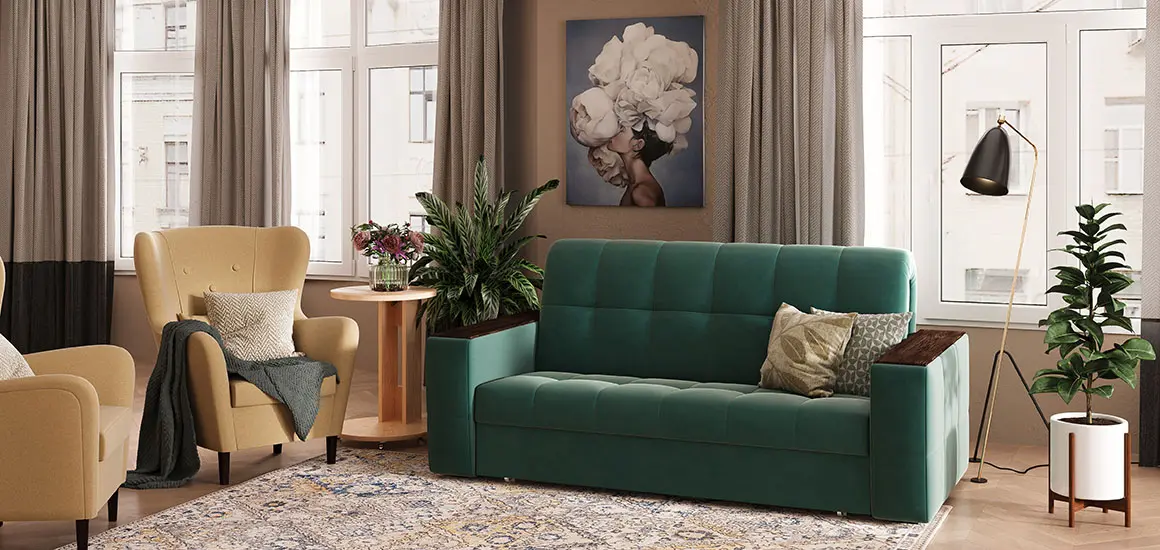 Диван прямой Порто аккордеон (RIV)