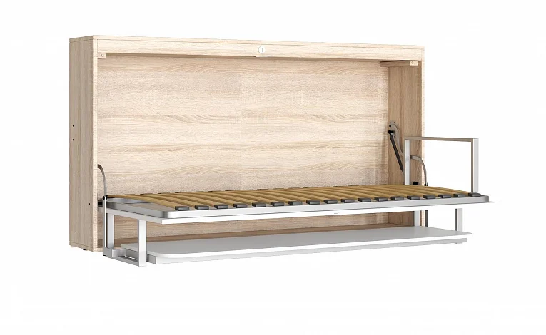 Детская мебель-трансформер с кроватью-столом и двумя шкафами дуб сонома / белый 