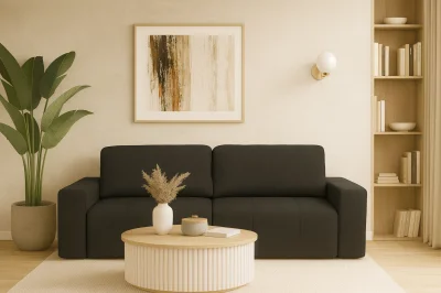 Диван прямой Киото (Черный)