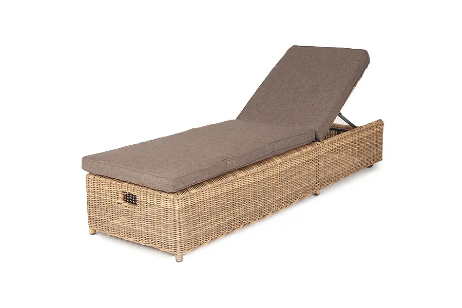 "Рим" шезлонг с подушкой, цвет соломенный (sis) - интернет магазин Масса Мебель