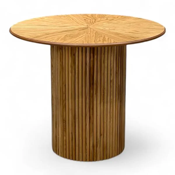 Стол обеденный круглый Рига МДФ-дуб (MSS) (Коричневый)