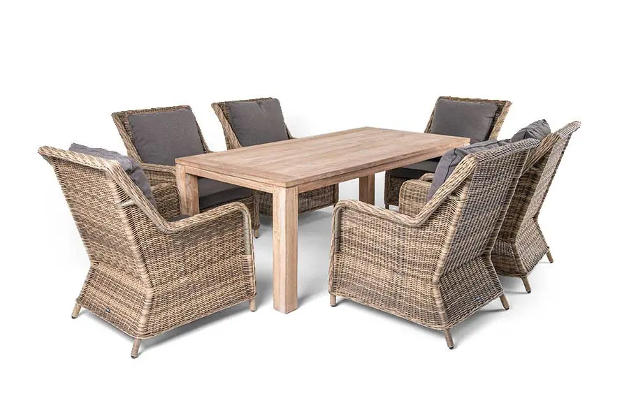 "Валенсия" обеденная группа садовая, цвет соломенный (sis) - интернет магазин Масса Мебель
