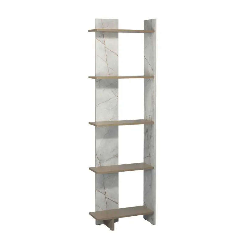 Этажерка -стеллаж №30 напольная деревянная Белый/Бежев - интернет магазин Масса Мебель