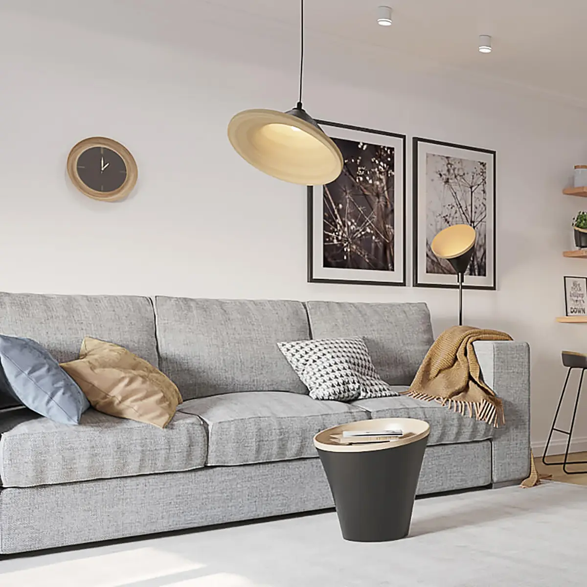 Кофейный столик NAG (шпон дуба/стекло/металл) (MON)