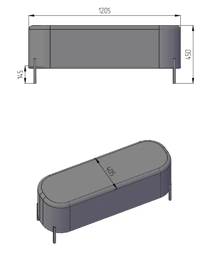 Пуф большой Gawaii темно-серый (RH) - интернет магазин Масса Мебель