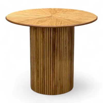 Стол обеденный круглый Рига Шпон дуба (MSS) (Коричневый)