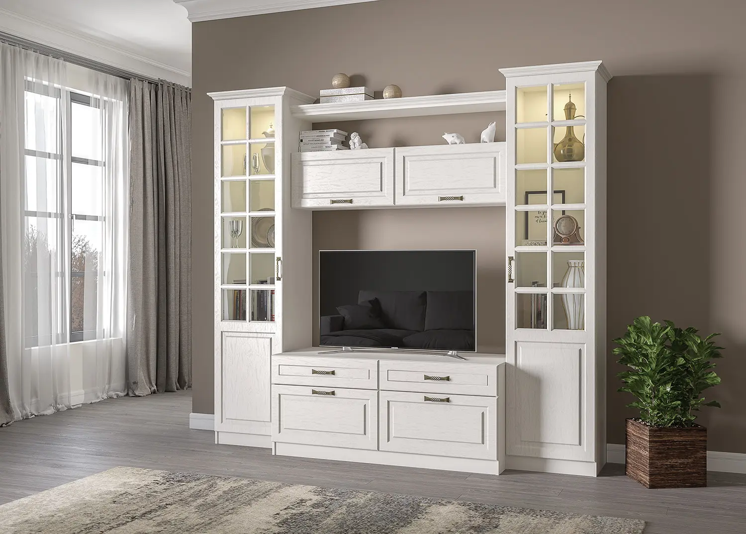 Тумба Ливерпуль белый ясень/ваниль (Mob)