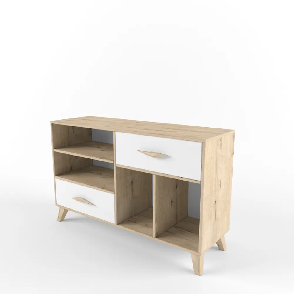 Мебель для детской "Магия пространства" коллекция 2+2 Белый композиция №4 ручки птичка (POP) | Интернет магазин Масса Мебель