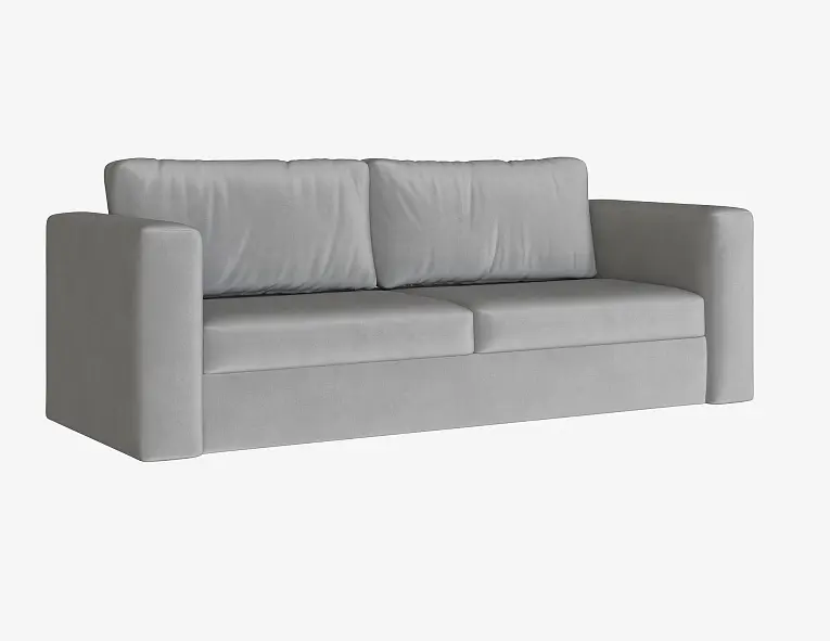 Встроенная кровать-трансформер с диваном черный ясень / перламутр | Интернет магазин Масса Мебель