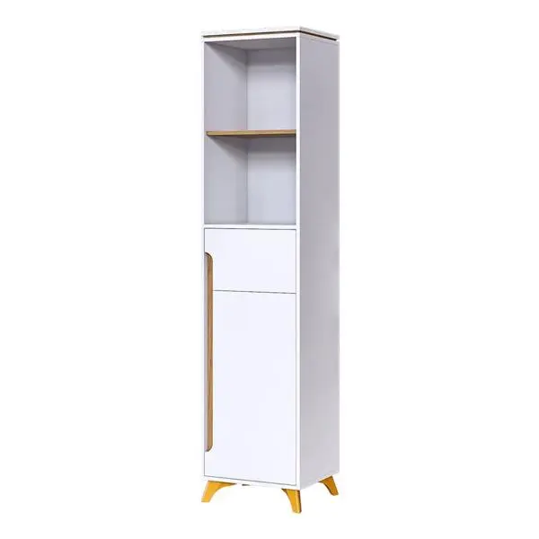 Шкаф открытый с ящиками Сканди Белый снег/Орех лион (CLP)