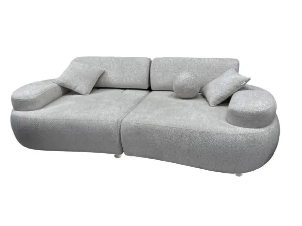 Диван прямой трехместный Rio 3 Seather букле (Турция) (Серый) Выставочный образец