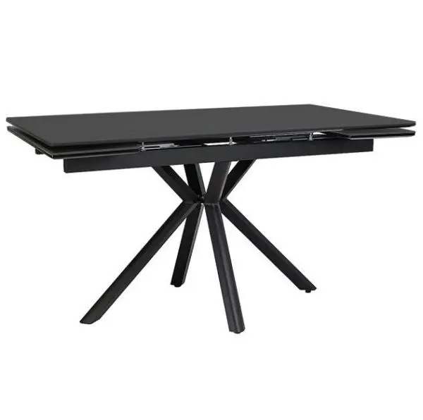 Стол обеденный раздвижной Монако 140х80 керамика черный (STPR)