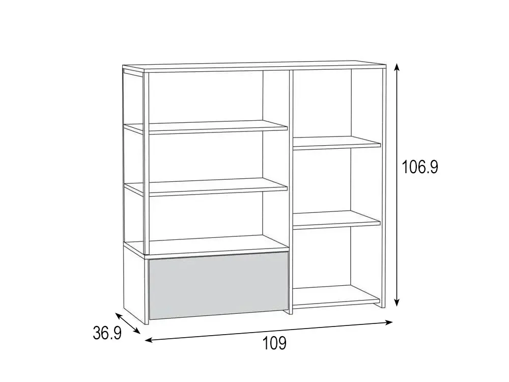 Комод комбинированный Трувор 13.307.01 N Дуб Гранж Песочный (Mob) | Интернет магазин Масса Мебель