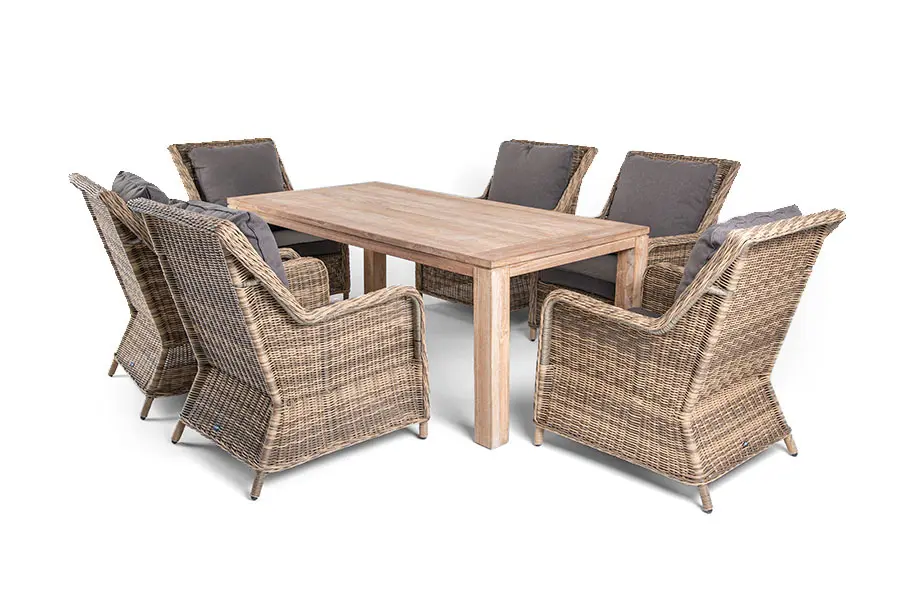 "Валенсия" обеденная группа садовая, цвет соломенный (sis) - интернет магазин Масса Мебель