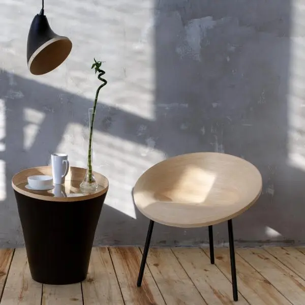 Кофейный столик NAG (шпон дуба/стекло/металл) (MON)