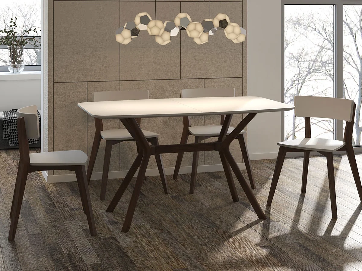 Стол обеденный "Пекин" 1,4м (шпон ЧЕРНЫЙ АБРИКОС) RAM