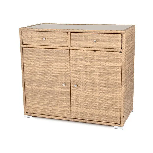 "Мальта" тумба плетеная из искусственного ротанга, цвет соломенный (sis) - интернет магазин Масса Мебель