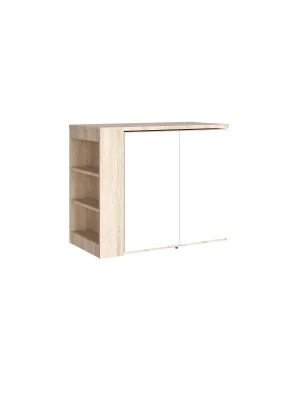 Стол-комод угловой левый (Бежевый/Белый)