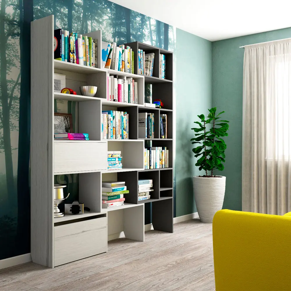 Стеллаж трансформер коллекция Ньютон Грэй (POP) | Интернет магазин Масса Мебель