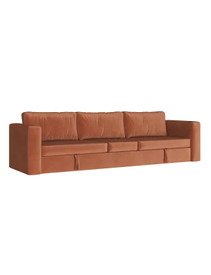 Диван большой к кровати-трансформер (Оранжевый)