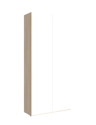Шкаф распашной неглубокий 1000 (Бежевый/Белый)