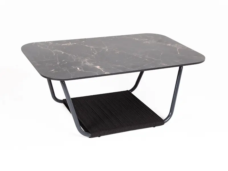 "Гранада" журнальный стол 90х50см из HPL, цвет "черный мрамор" (sis) | Интернет магазин Масса Мебель