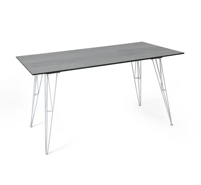 "Руссо" обеденный стол из HPL 150х80см, цвет светло-серый (sis) | Интернет магазин Масса Мебель