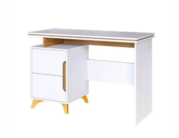 Стол письменный Сканди Белый снег/Орех лион (CLP)