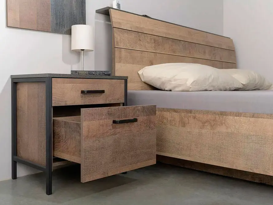 Кровать Трувор 11.34 N Дуб Гранж Песочный (Mob) | Интернет магазин Масса Мебель