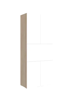 Стол в шкафу (секретер) (Бежевый/Белый)