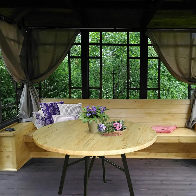 Стол обеденный круглый бесцветный лак (ARG) | Интернет магазин Масса Мебель