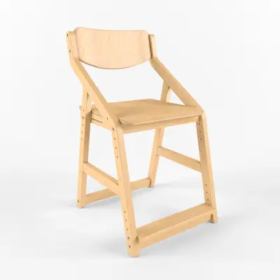 Растущая мебель стул регулируемый Робин Wood массив (POP) (Бежевый)