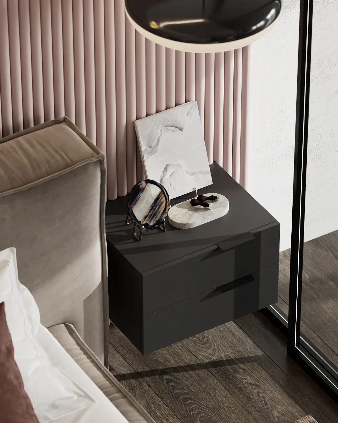 Тумба подвесная 2 ящика Loft Luce (MNT)