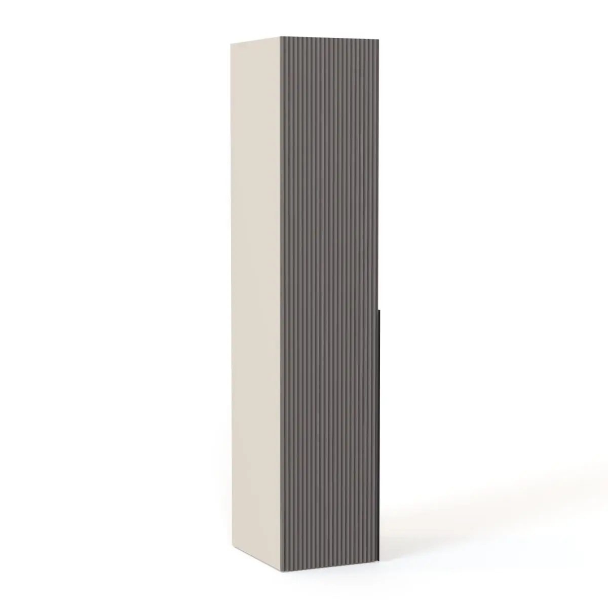 NEO Шкаф однодверный с полками 500х2460х580 с рифленым фасадом серый