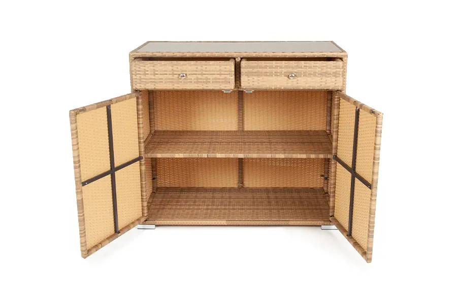 "Мальта" тумба плетеная из искусственного ротанга, цвет соломенный (sis) - интернет магазин Масса Мебель