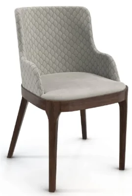 Стул мягкий Лумиер (Темный орех/Белый)