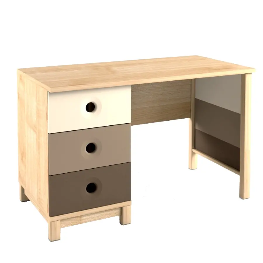 Стол письменный с тумбой Робин Wood клен/мокко/имбирь/беж (POP) (Бежевый) Выставочный образец