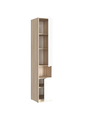 Боковой шкаф-пенал (Бежевый/Белый)