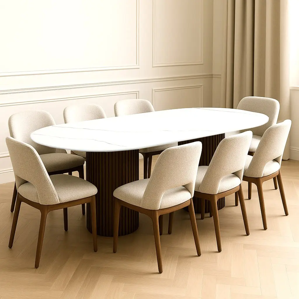 Стол обеденный овальный Рига Д-4 МДФ-дуб, MASSA