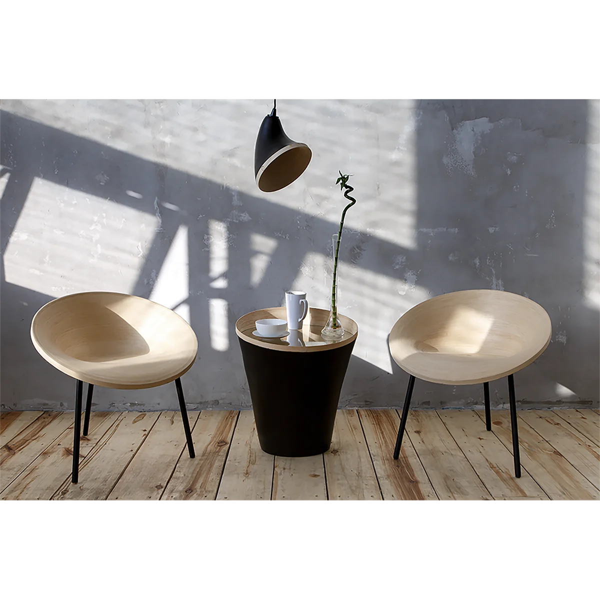 Кофейный столик NAG (шпон дуба/стекло/металл) (MON)