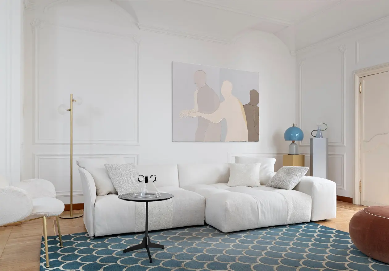 Диван модульный Модена-3 Туо 138 белый (TUO)