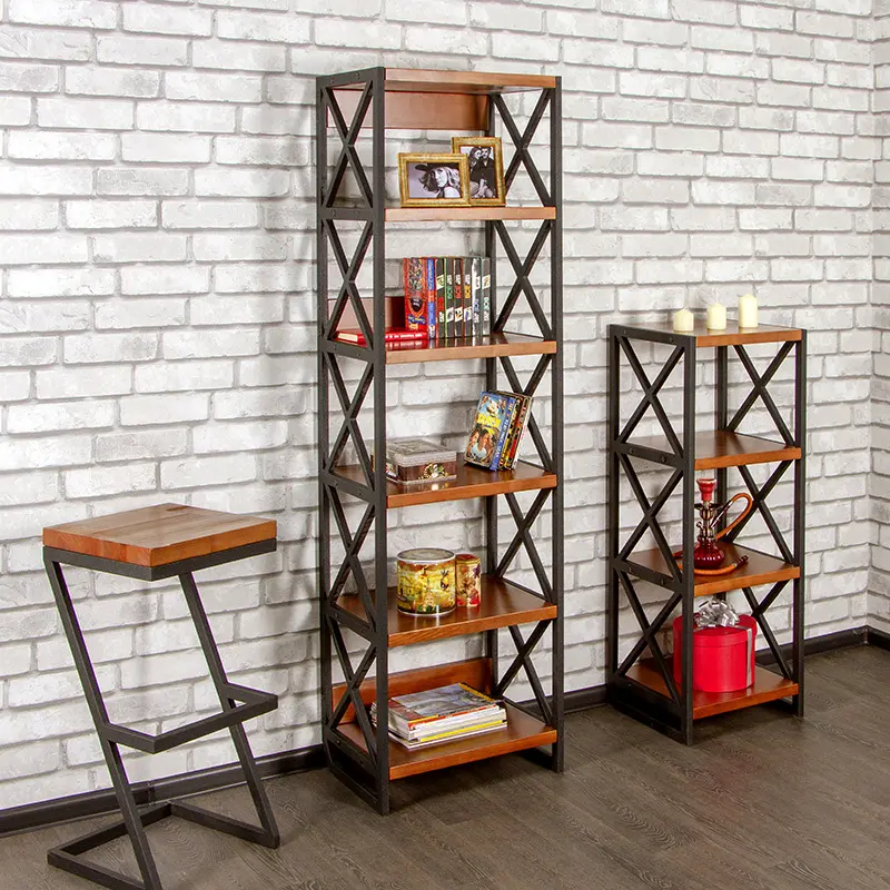 Стеллаж №1 (6 полок) ирокко морение (ARG) | Интернет магазин Масса Мебель