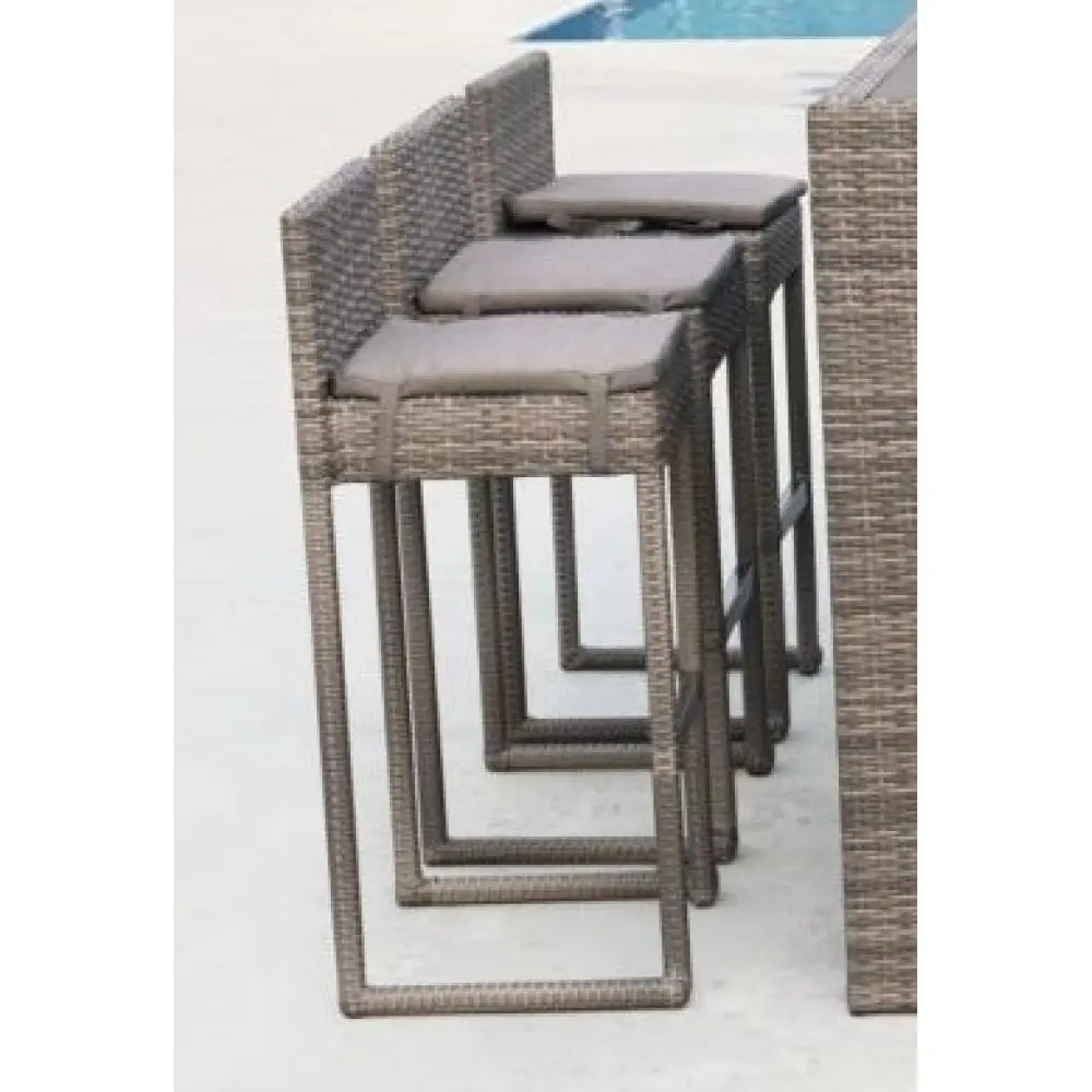 Плетеный барный стул Y390G-W78 Grey (AG) | Интернет магазин Масса Мебель