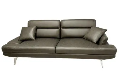 Диван прямой Fly 3 Seather (Турция) (Черный)