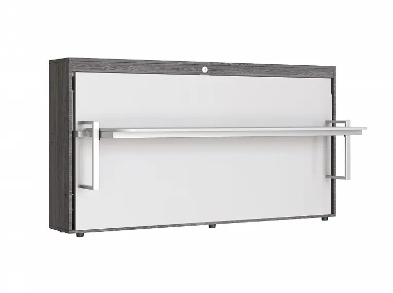 Детская мебель-трансформер с кроватью-столом и двумя шкафами черный ясень / перламутр 